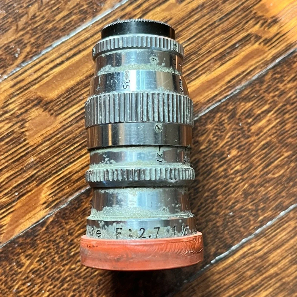 Vintage Sun Tele Telephoto Camera Lens For 8mm Movies F: 2.7 1 1/2”